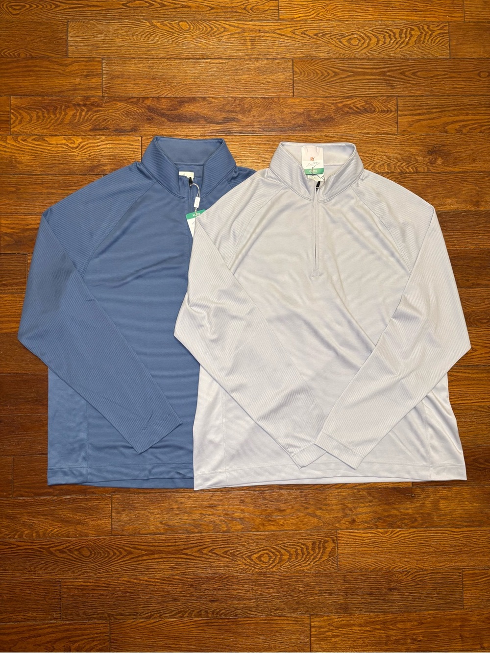 Greg Norman Blue & Grey Long Sleeve 1/4 Zip Shirt Bundle Golf Shirt Brand New
